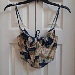 Urban Outfitters OUT FROM UNDER Women's Patchwork Corset Top sz S
